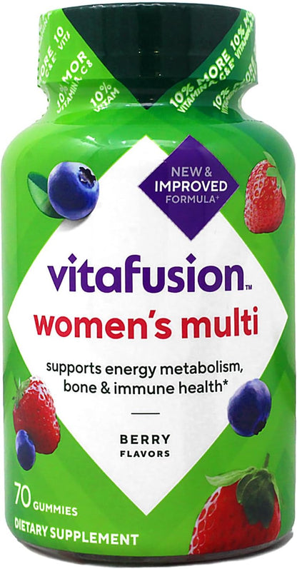 Vitafusion Women's Gummy Vitamins, 70 Count - Berry Flavour (Gluten & Dairy-free)