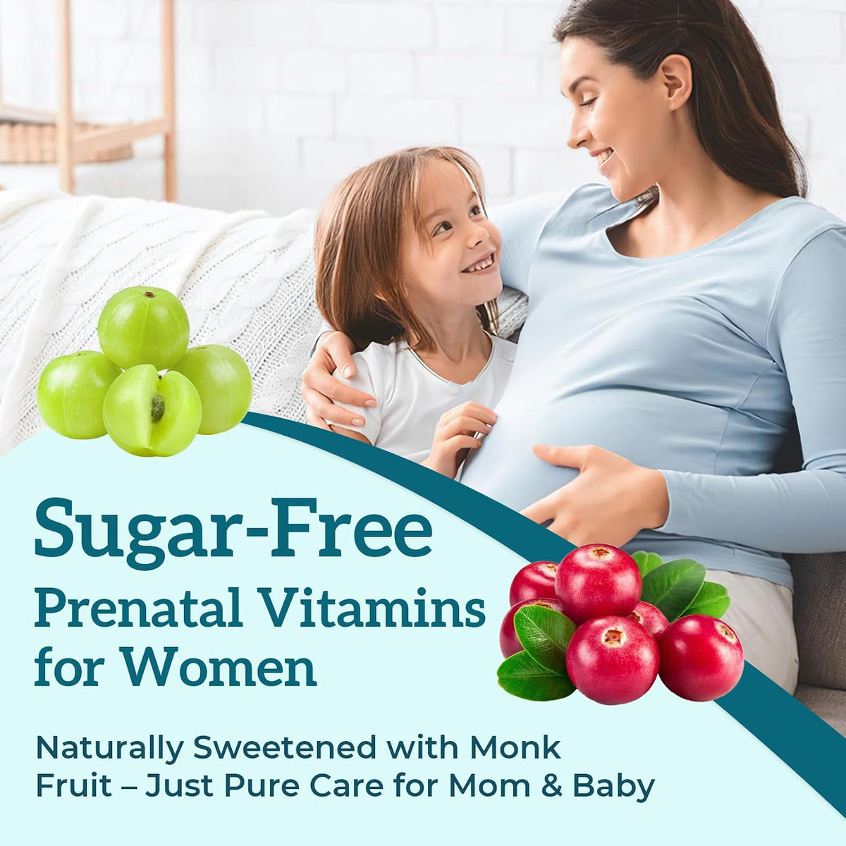 Quorinthiumax Prenatal Gummies - Sugar Free, 180 Count - Prenatal Vitamins with Folate, DHA & Probiotics - Iron Free - görsel 6