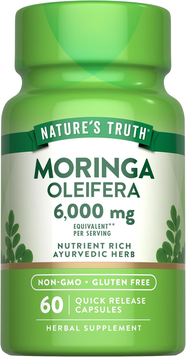 Nature's Truth Moringa Oleifera Capsules - Non-GMO, Gluten-free - görsel 1