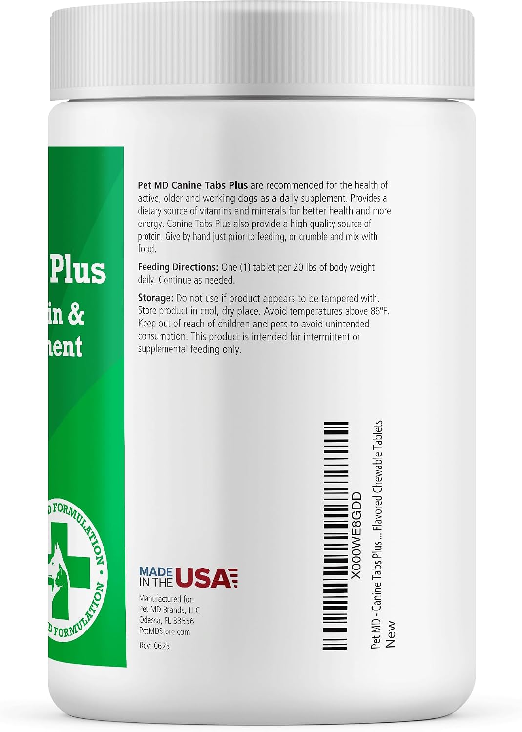 Pet MD Canine Tabs Plus Advanced Multivitamin for Dogs - 365 Liver Flavoured Chewable Tablets - görsel 3