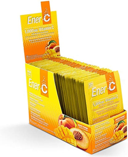 Ener-C 1000 mg Vitamin C Peach Mango, 30 Effervescent Sachets