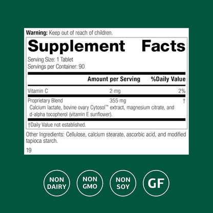 Standard Process Ovex - Daily Whole Food-Based Food Supplement - 90 Tablets (90 Servings)