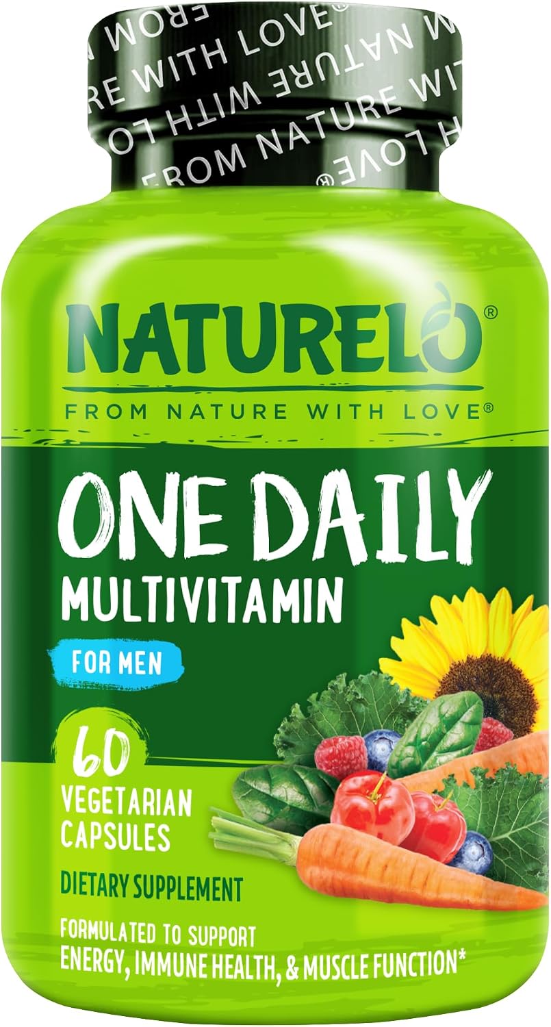 NATURELO Men's Multivitamin - One Daily with Organic Whole Foods, Non-GMO, 240 Capsules - görsel 10