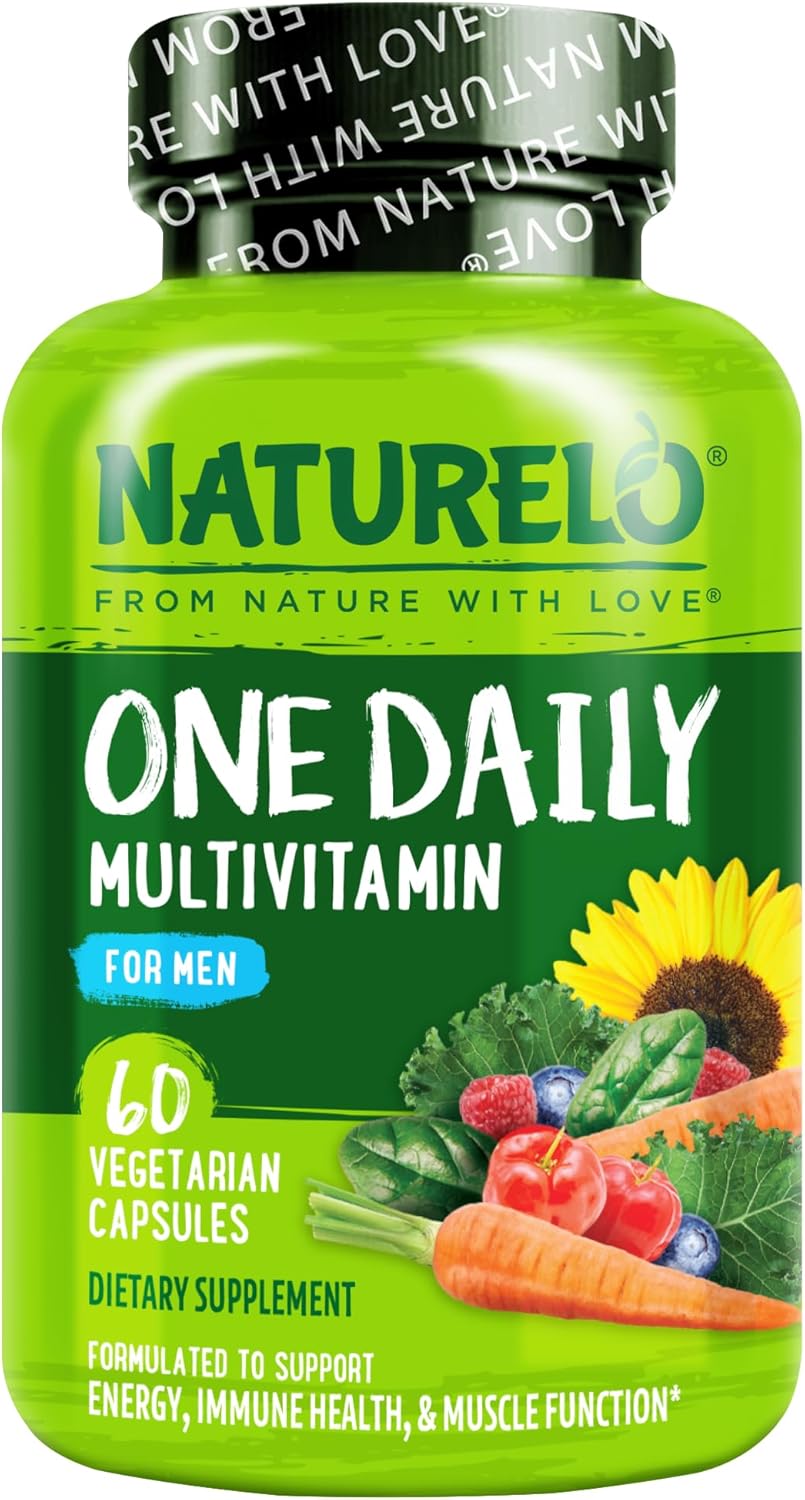 NATURELO Men's Multivitamin - One Daily Multivitamin with Vitamins, Minerals and Organic Whole Foods, Non-GMO, 240 Vegetarian Capsules - görsel 10