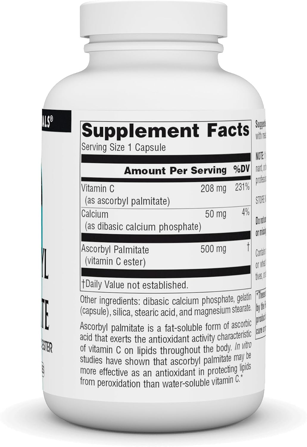 Source Naturals Ascorbyl Palmitate 500mg Fat-Soluble Vitamin C Ester Supplement – 180 Capsules - görsel 2
