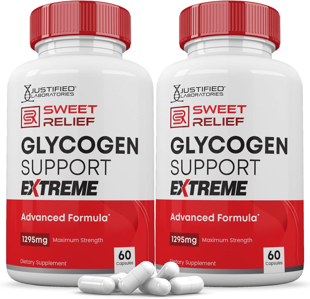 Justified Laboratories Sweet Relief Glycogen Support Extreme - 1295mg Herbal & Vitamin Blend, 120 Capsules (Twin Pack) - görsel 1