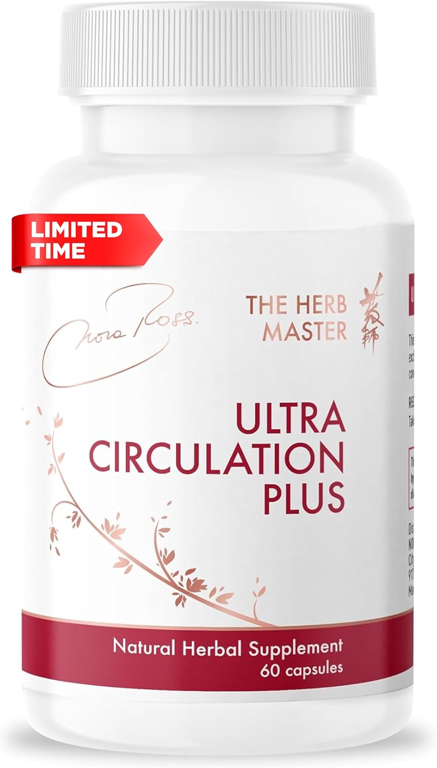Nora Ross Ultra Circulation Supplements – Healthy Nitric Oxide Supplements for Men & Women – Heart and Blood Flow Support – Nitric Oxide Booster – 60 Capsules - görsel 1