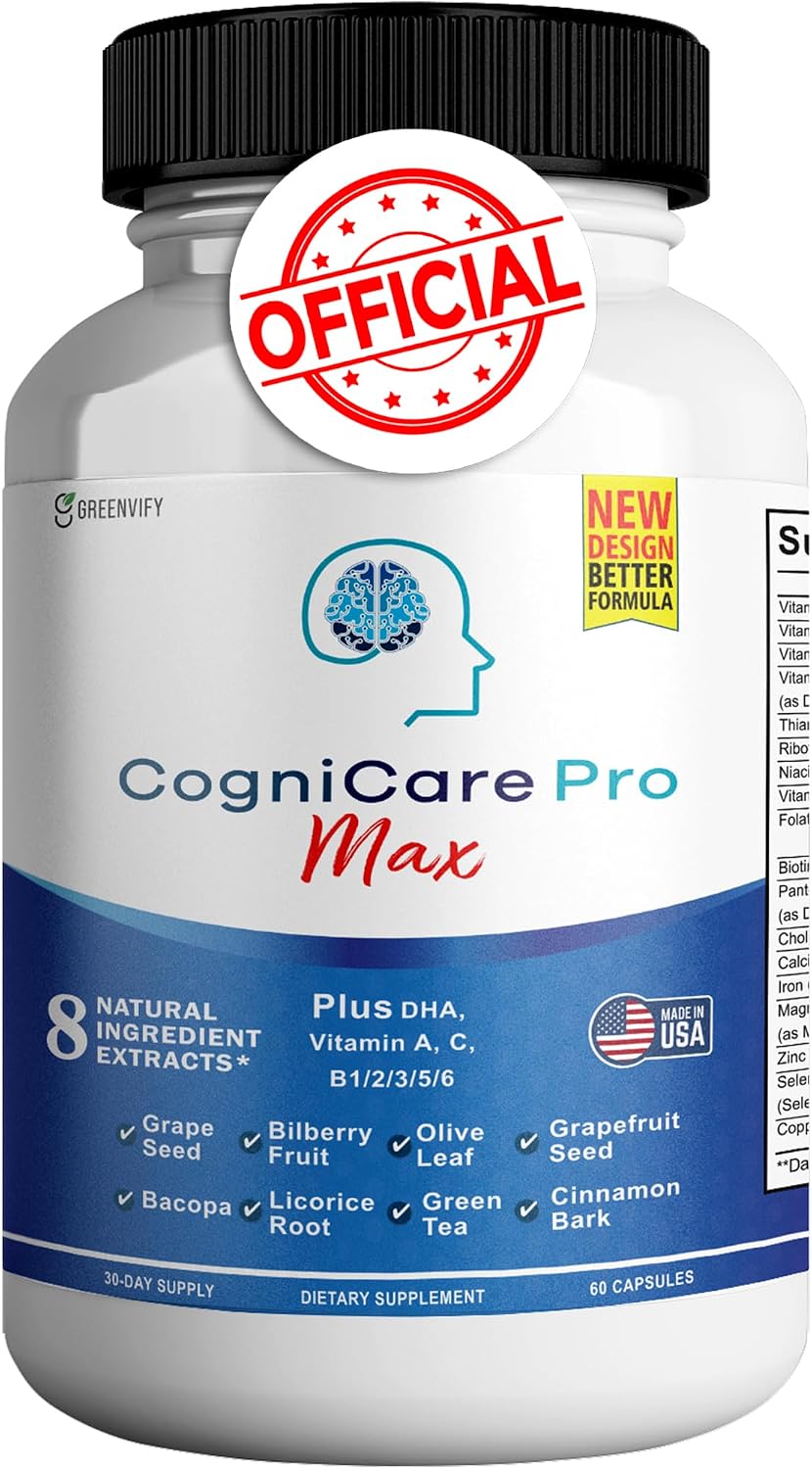 Cognicare Pro Max Brain Support Supplement - Memory & Focus - 60 Capsules - görsel 1