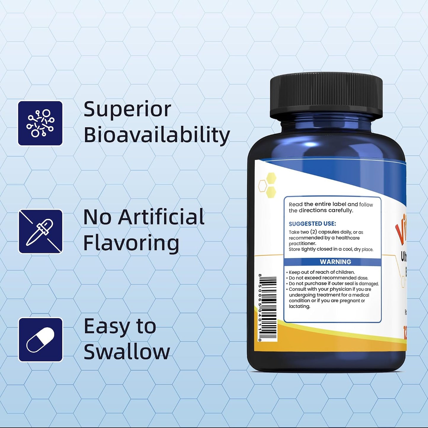 Nutriselect Benfotiamine 500 mg - Vitamin B1 Supplement (120 Capsules) - görsel 5