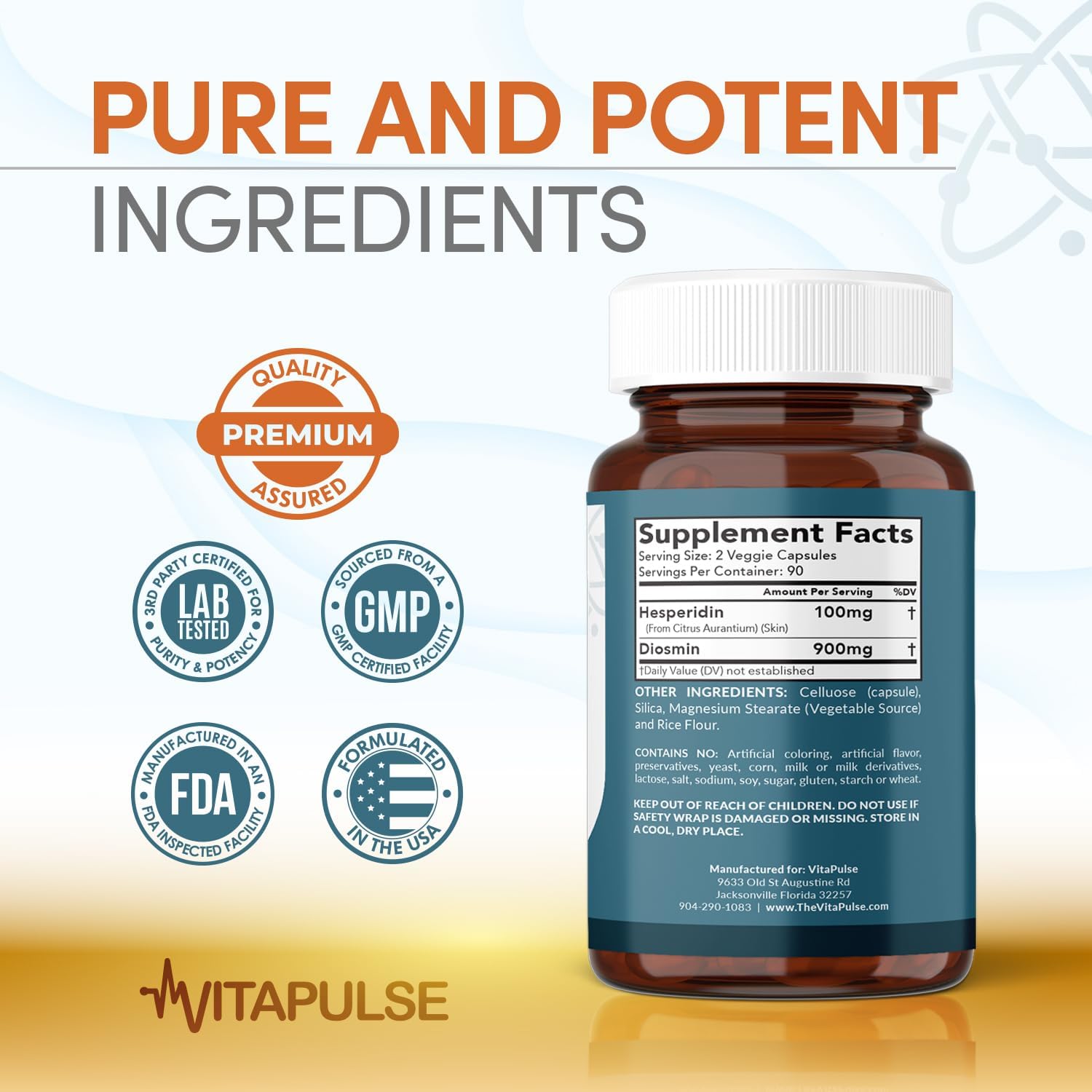 Hesperidin Plus 1000mg Per Serving (180 Vegetarian Capsules) - 90-Day Supply - görsel 6