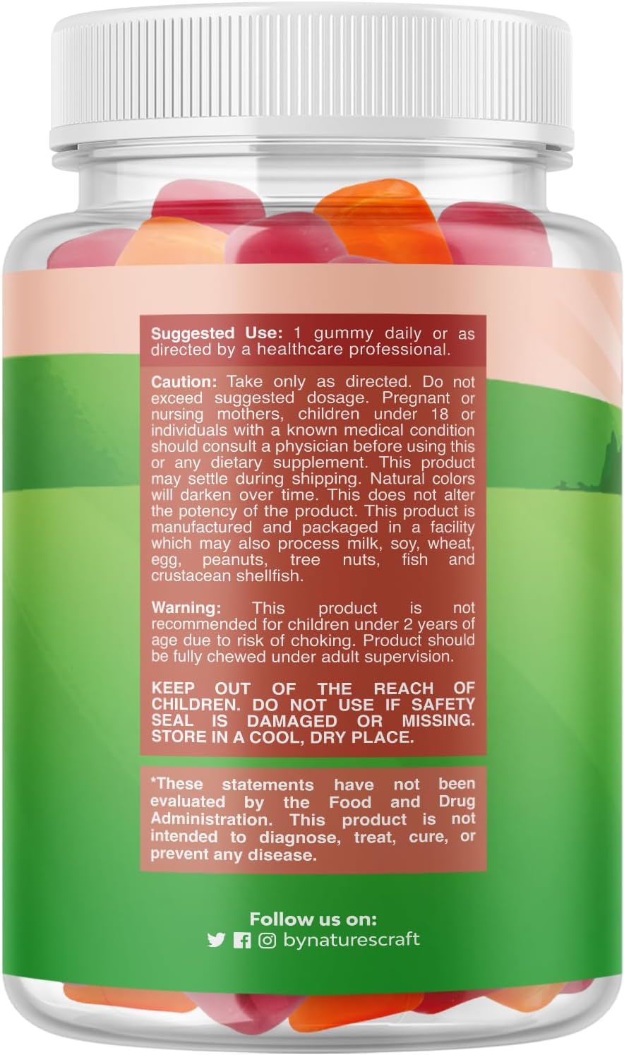 Chewable Vitamin D Gummies for Kids - 1000 IU Gelatine Free Fruit Flavours (60 Count) - görsel 8