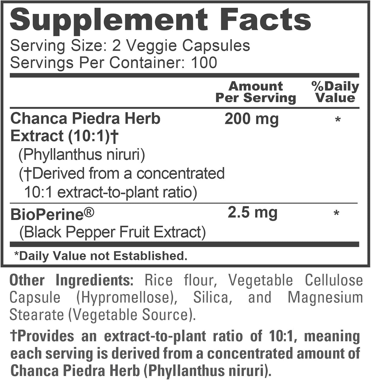 NusaPure Chanca Piedra 200 mg – 200 Veg Capsules (Non-GMO, Vegan) - görsel 4