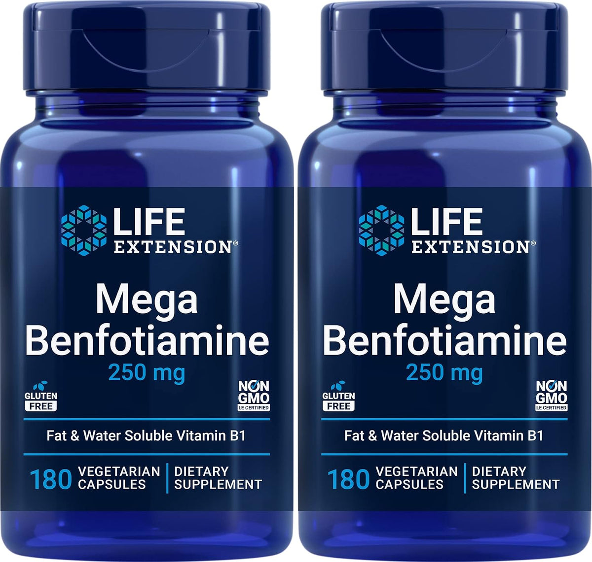 Life Extension Mega Benfotiamine, 250 mg, 180 Vegetarian Capsules with Thiamine - görsel 5