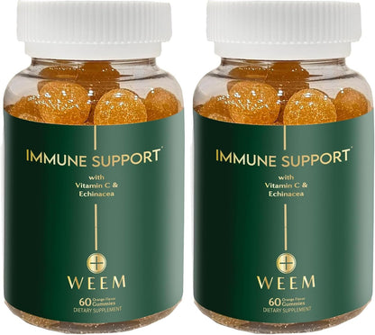 WEEM Immune Support Gummies - Vitamin C, Zinc, Echinacea - Immune System Support - Alternative to Tablets - Gluten-Free - Natural Supplement for Children and Adults - 3 Pack