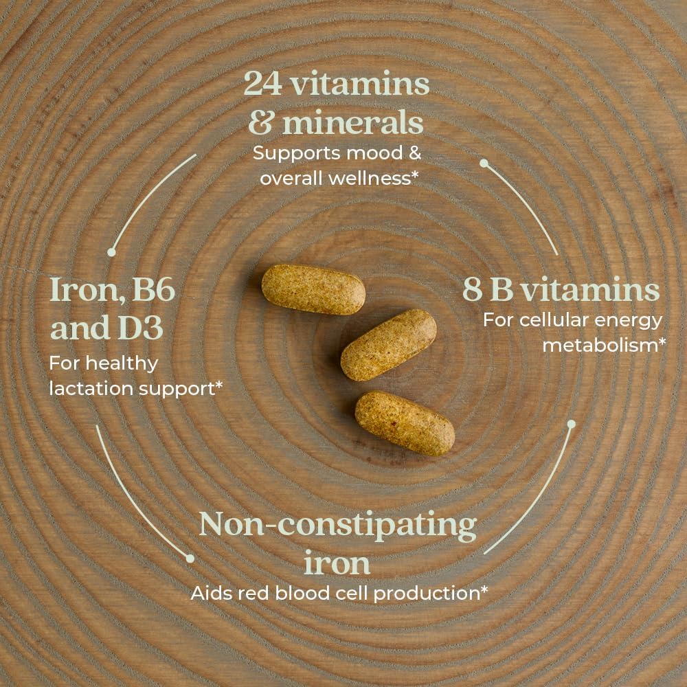 New Chapter Postnatal Vitamins – Lactation Support Multivitamin with Fermented D3 & B Vitamins, 96 Tablets - görsel 3