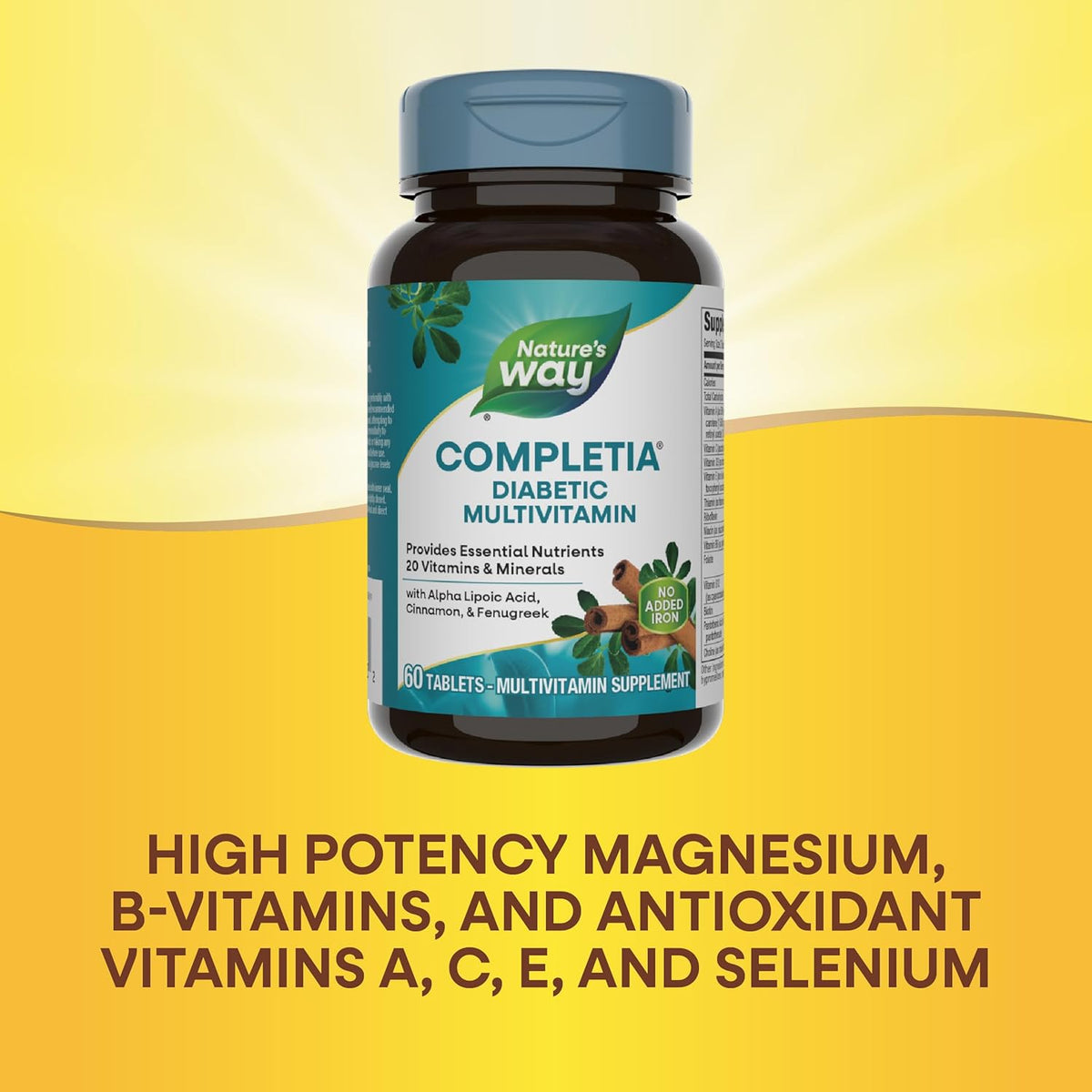 Nature's Way Completia Diabetic Multivitamin - 60 Tablets - görsel 3