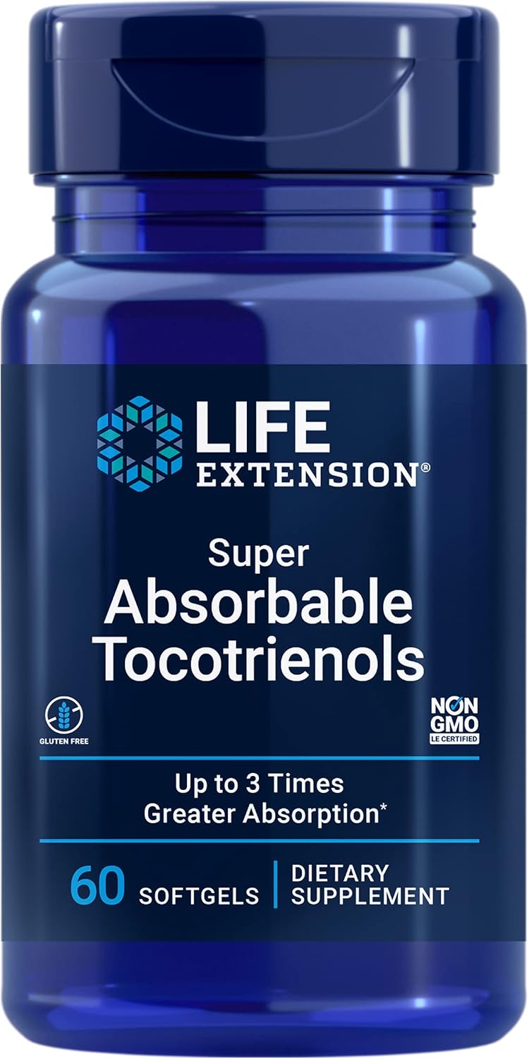 Life Extension Super Absorbable Tocotrienols with D-Alpha Tocopherol, 60 Softgels - görsel 1