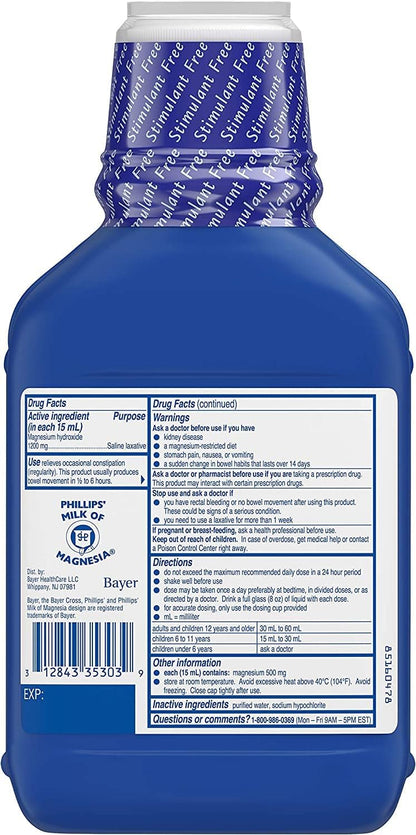 Phillips' Milk of Magnesia Original 768 ml (Pack of 3)