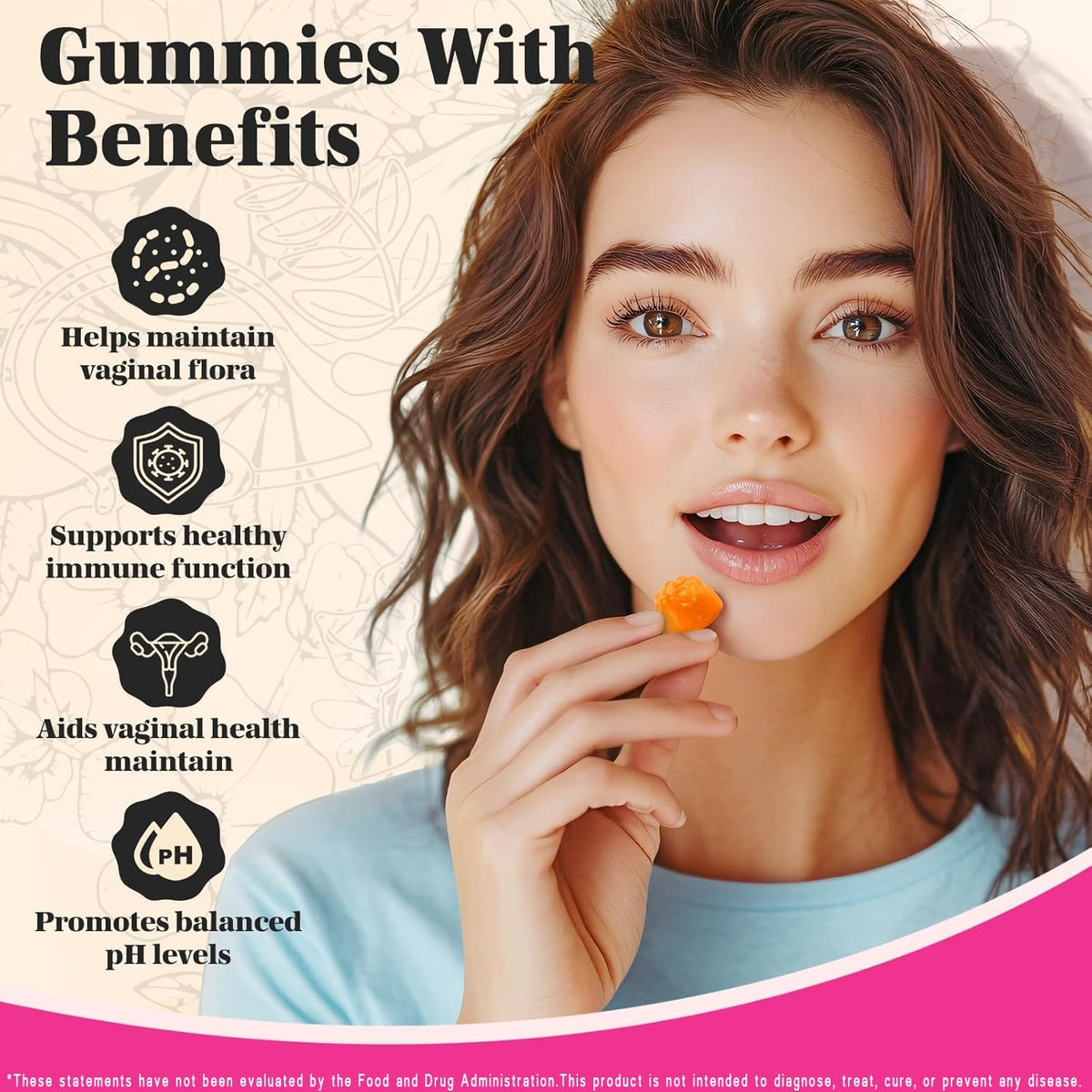 KEDISOM Premium Feminine Balance Gummies – Women's Health & Wellbeing – Hawaiian Pineapple (60 Gummies) - görsel 2