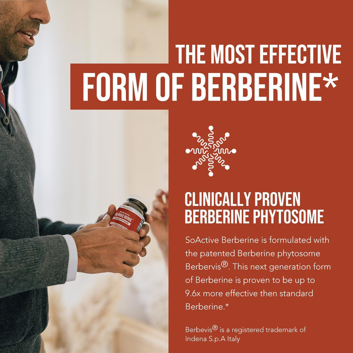 SoActive Berberine 550mg – Optimised Phytosome for Enhanced Absorption | Supports Metabolism & AMPK Activation | Non-GMO, Soya-Free | 60 Capsules - görsel 2