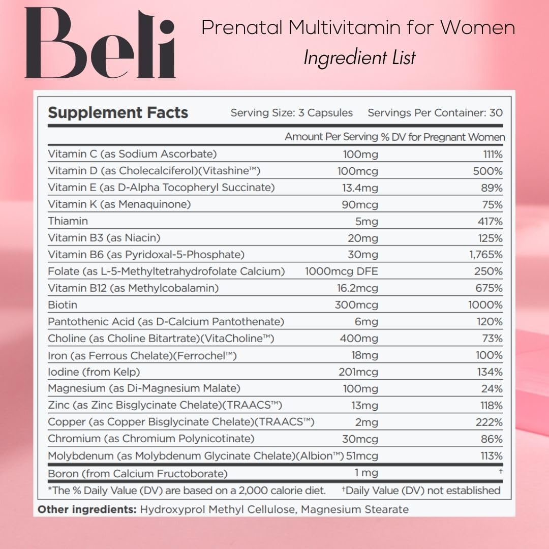Beli Bundle for Couples - Prenatal Multivitamin Preconception Fertility Support, Enhanced Sperm Health and Count for Men, Supports Egg Quality and Fertility for Women, 150 Capsules 30-Day Supply - görsel 7