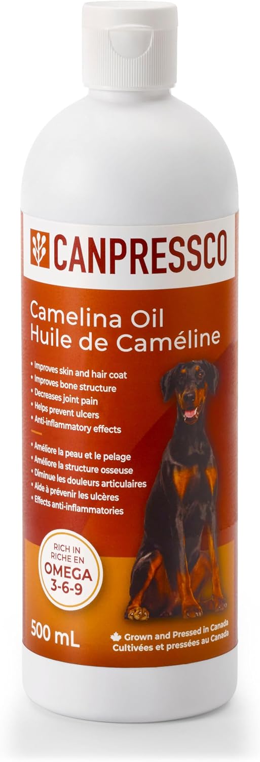 Canpressco Camelina Oil 500 ml - Omega-3 for Dogs, Cats and Horses: Joint and Coat Health - görsel 1