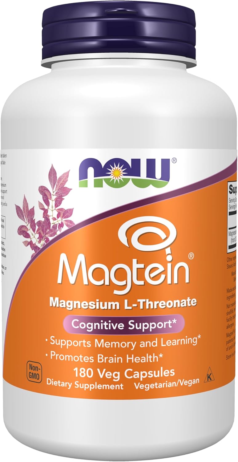 NOW Foods Magtein™ Magnesium L-Threonate, 90 Vegan Capsules - görsel 10
