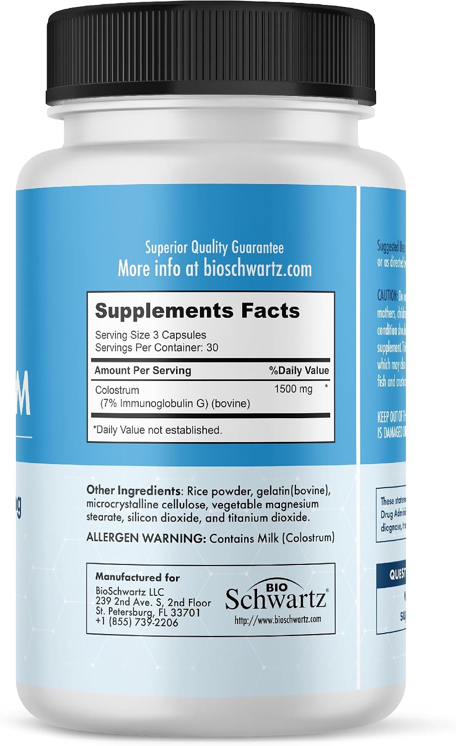 Colostrum Supplement Extra Strength 1500mg – Grass Fed Bovine Colostrum Capsules – Non-GMO, Gluten-free, 90 Count - görsel 5