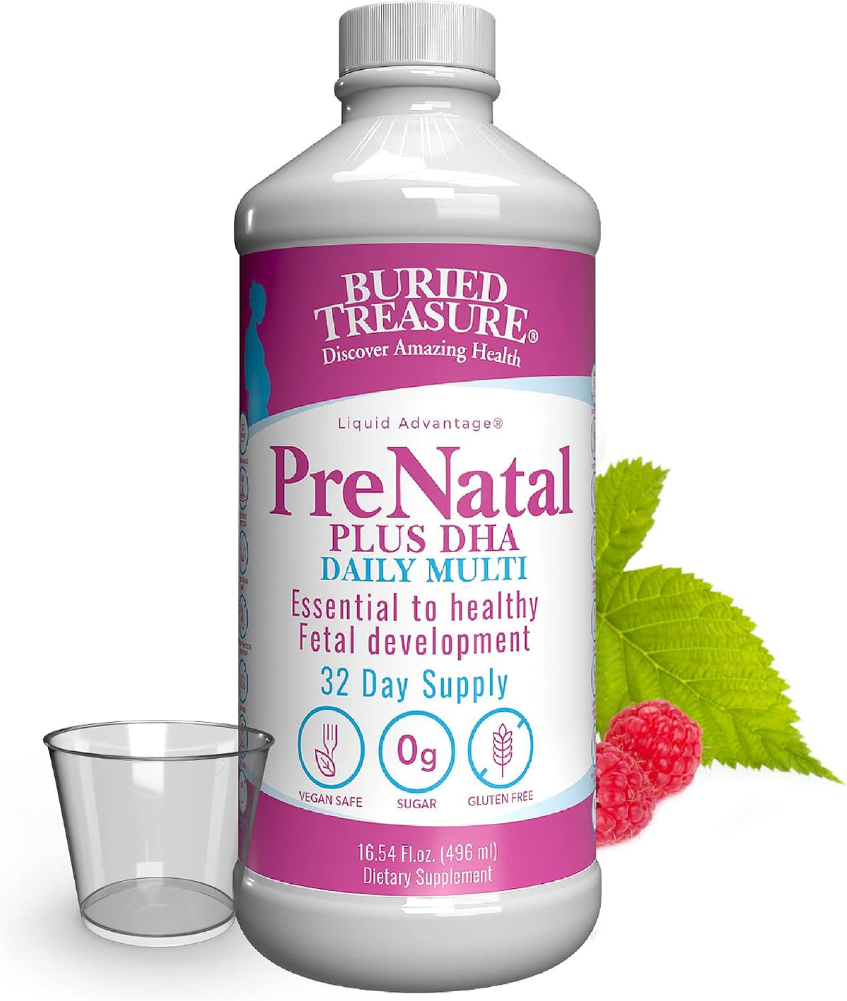 Buried Treasure Prenatal Plus DHA Complete, 16 oz Orange Banana Flavour - görsel 1
