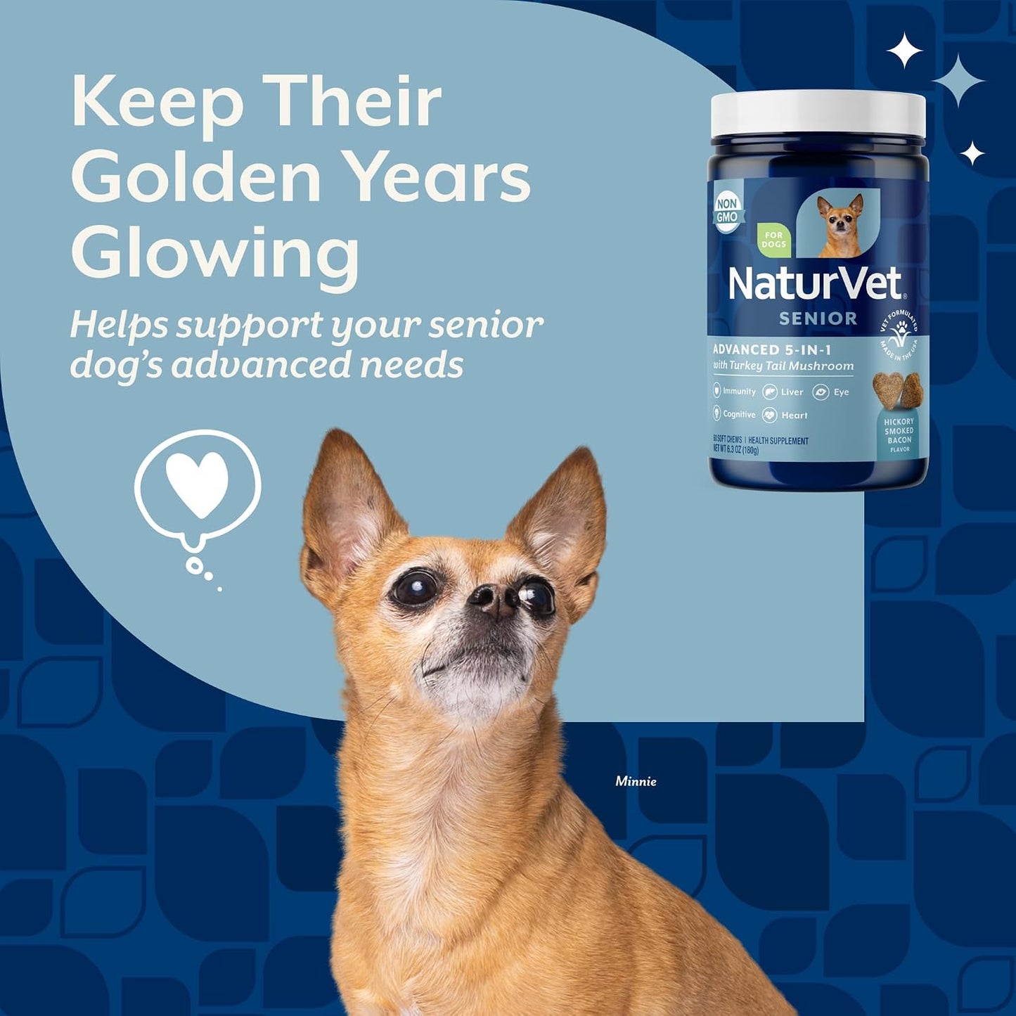 NaturVet Senior Advanced 5-in-1 Support Dog Supplement, 60 Chews - görsel 3
