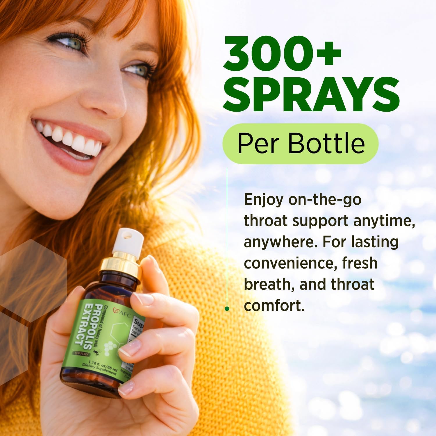 Brazilian Green Propolis Extract Throat Spray with Honey – 30 ml Oral Wellness Mist - görsel 6