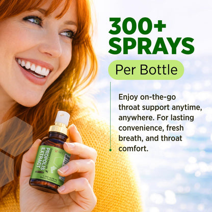 Brazilian Green Propolis Extract Throat Spray with Honey – 30 ml Oral Wellness Mist