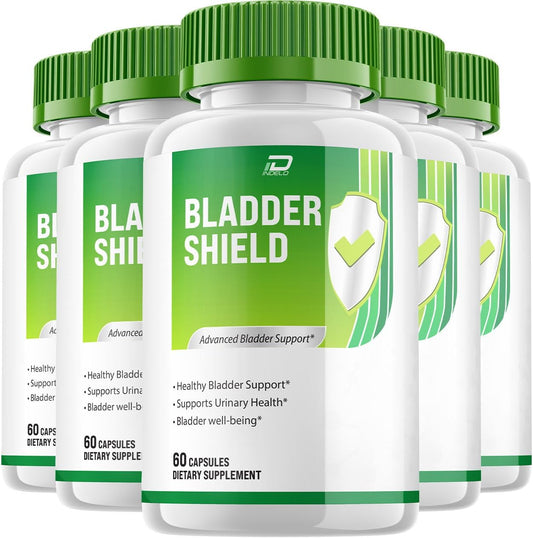 Bladder Shield Supplement for Men – BladderShield Pills Advanced Formula (5 Pack, 300 Capsules)