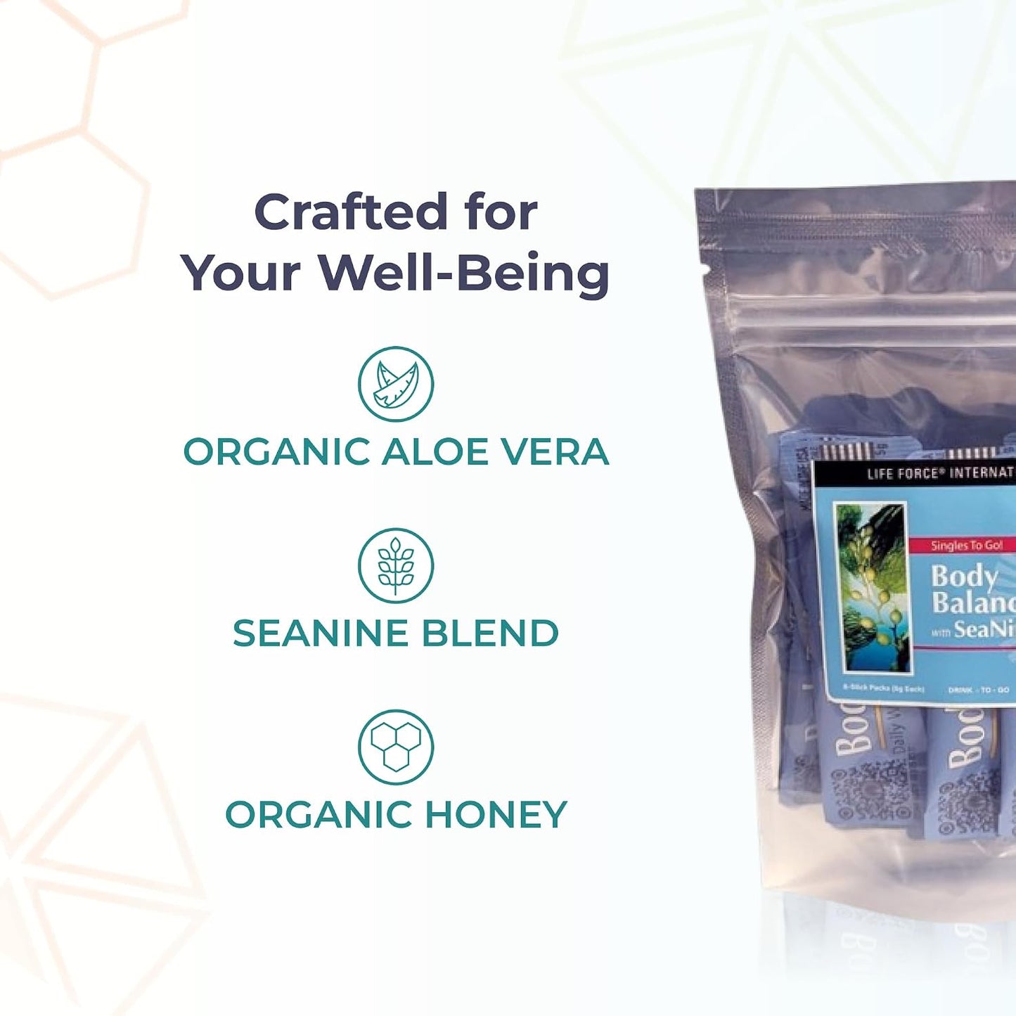Youngevity Body Balance Sticks Land & Sea Plant Based Nutrition with 75+ Nutrients, 8 Stick Packs - görsel 5