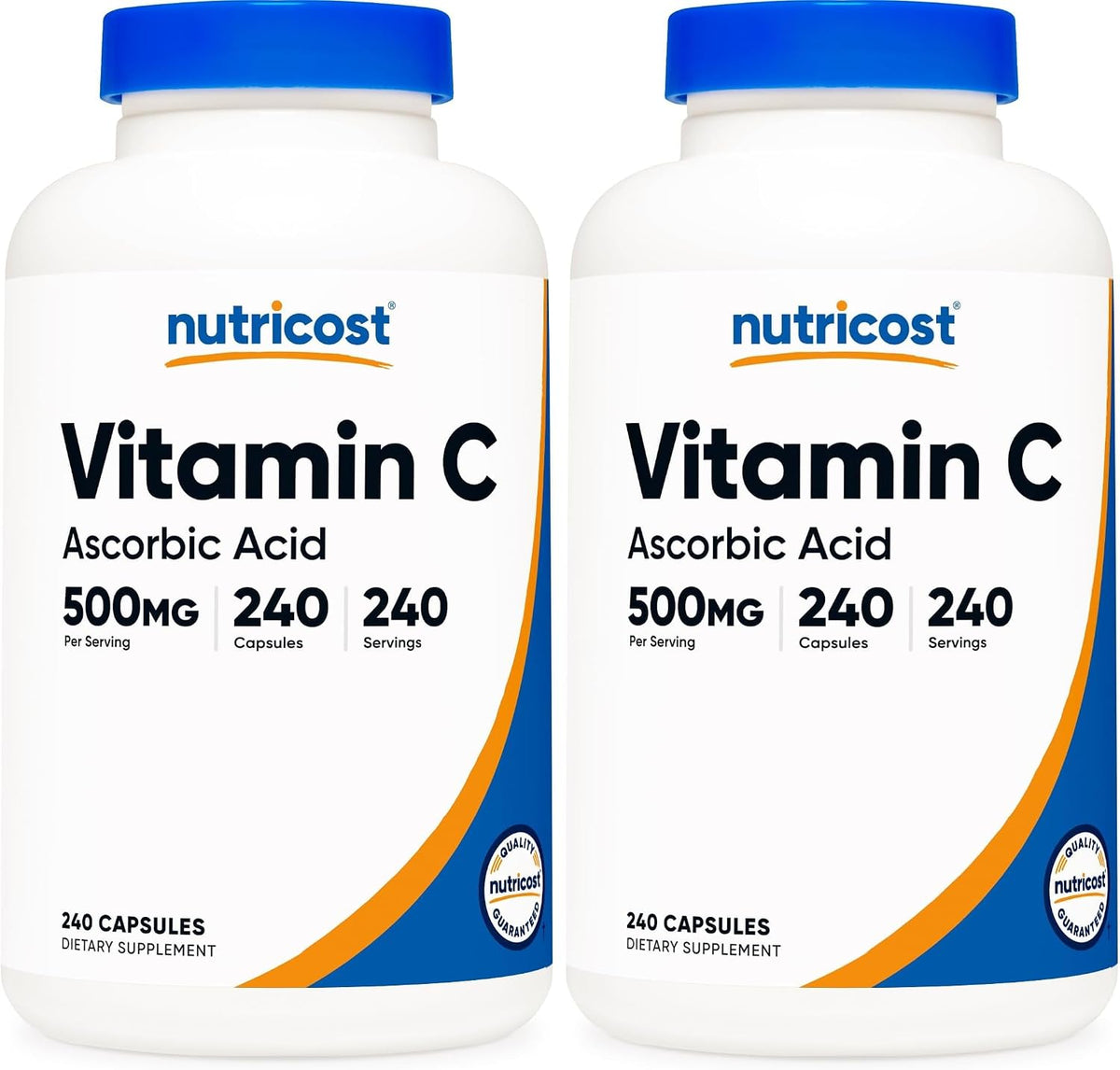Nutricost Vitamin C 500mg, 240 Capsules, Vegetarian, Gluten-free & Non-GMO - görsel 6
