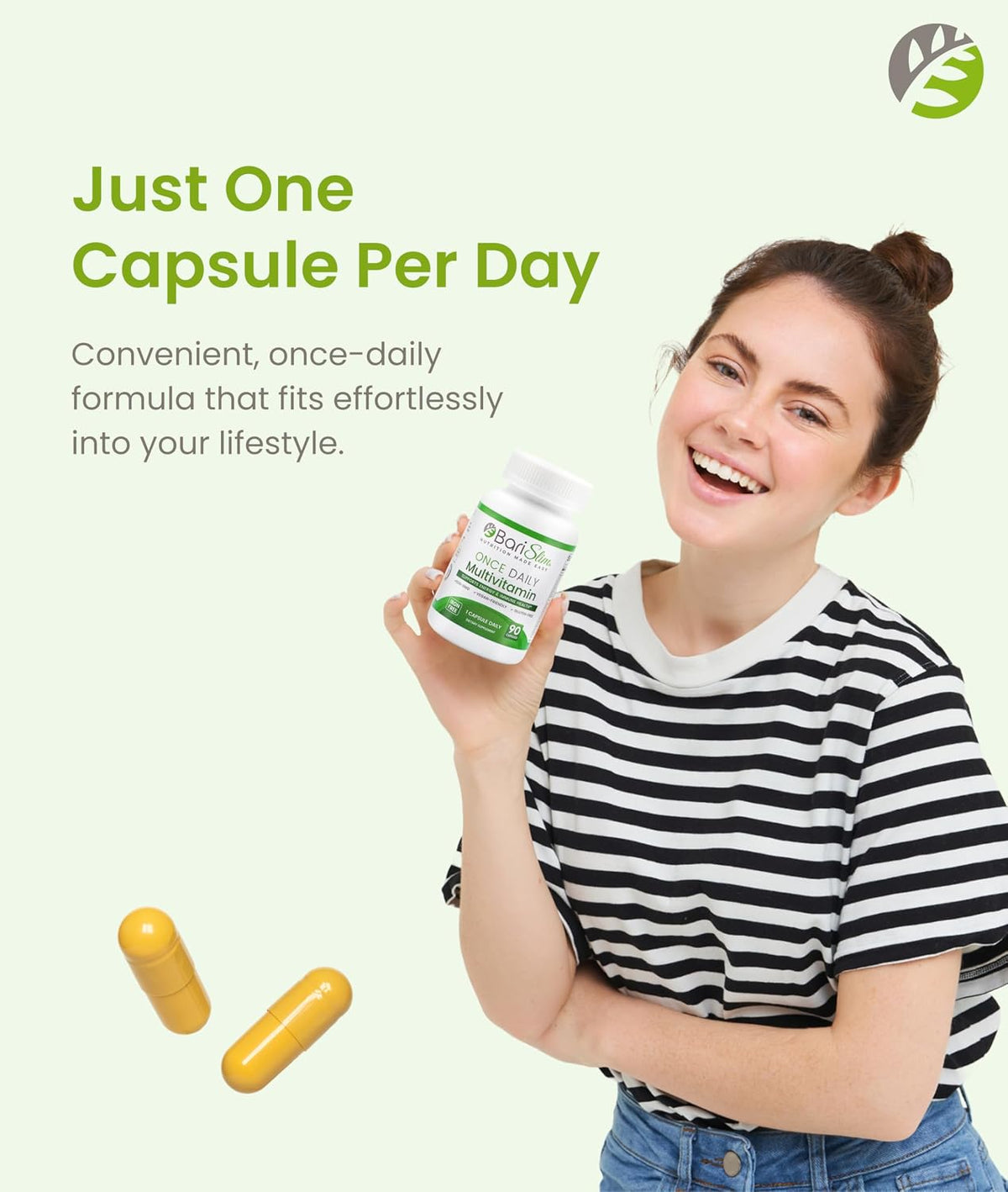BariSlim Once Daily Bariatric Multivitamin Capsule - Iron-Free Formula - 90-Day Supply - görsel 7