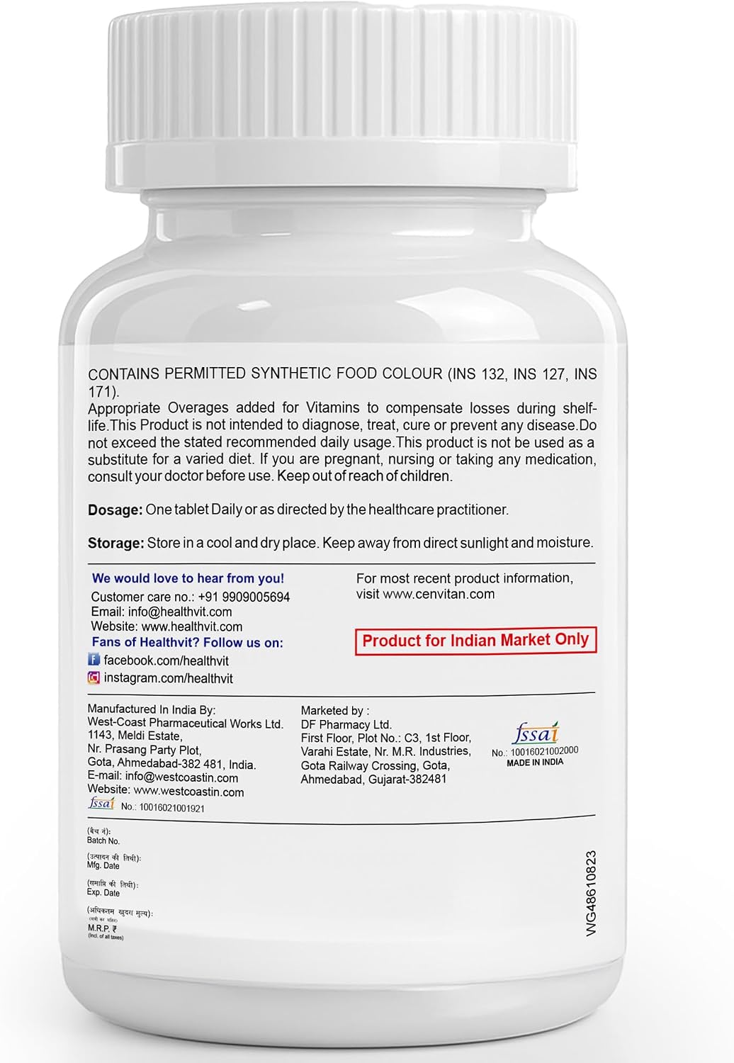 Healthvit Cenvitan Men Multivitamins and Multiminerals Tablets – 60 Count - görsel 8