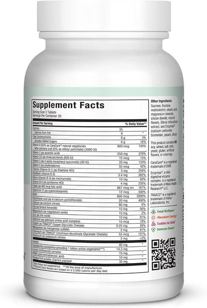 Maxi Health Chewable Multivitamin with Iron - Cherry Flavour - 90 Tablets