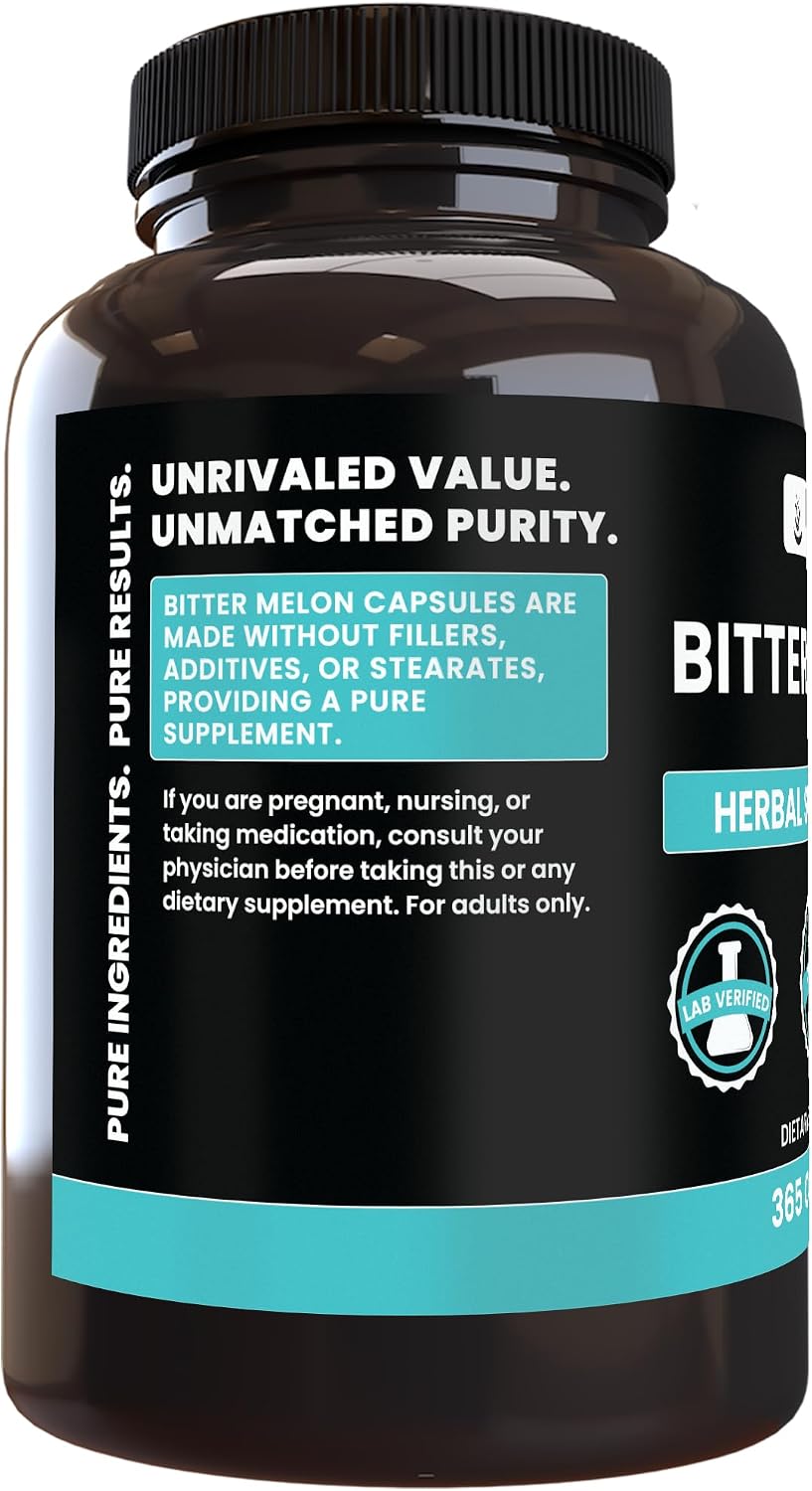 PURE ORIGINAL INGREDIENTS Bitter Melon (365 – Always Pure: No magnesium stearate, rice flour, or other flow agents. – Image 2