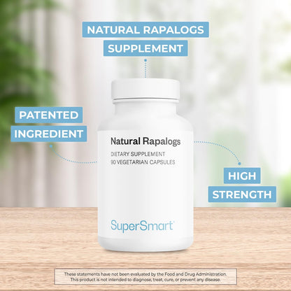 Supersmart Natural Rapalogs (Advanced Formula) – with EGCg, Fisetin, Trans-resveratrol, Salicin, Curcumin Phytosome | Non-GMO & Gluten-free – 90 Vegetarian Capsules