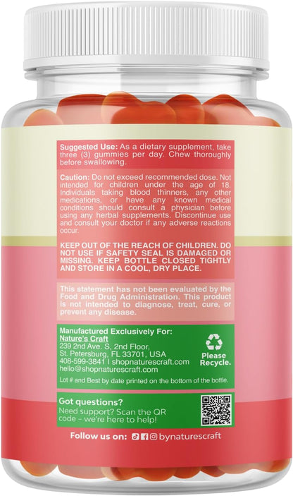 Natures Craft Vegan Prenatal Gummies for Women – Gummy Prenatal Vitamins with Iron, Folic Acid, and Superfruit Blend – Chewable Vitamins (Pineapple & Mango) – 60 Gummies