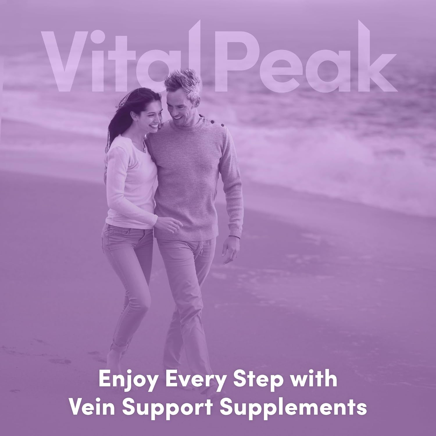 Vital Peak Vein Care Blend - Circulation & Vein Support Supplement with Rutin, Horse Chestnut, Butcher's Broom & Citrus Flavonoids - Vegetarian, Non-GMO, Gluten-free - 60 Capsules - görsel 5