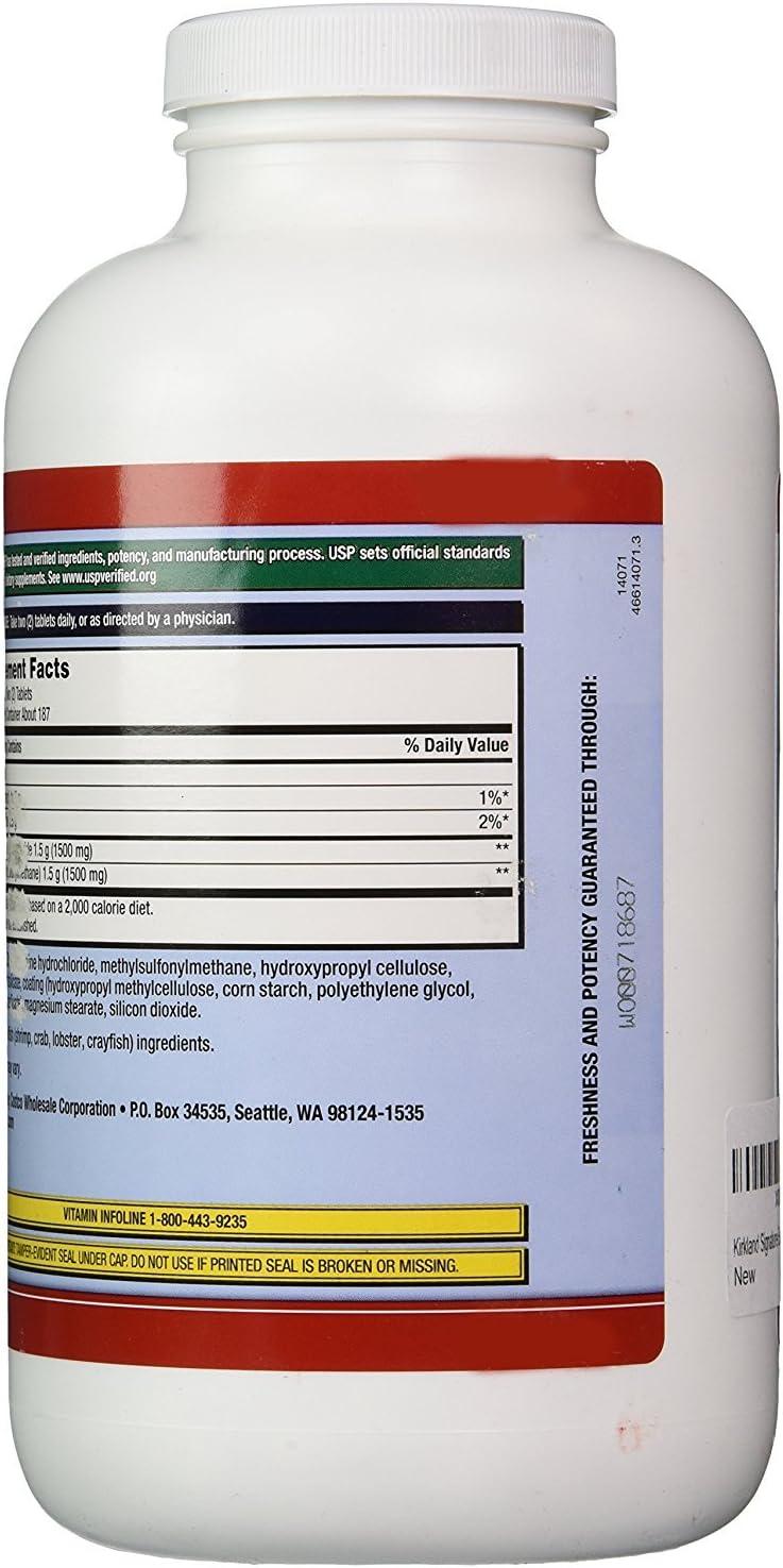 Kirkland Signature Glucosamine with MSM, 375 Tablets (2 Pack) - görsel 3
