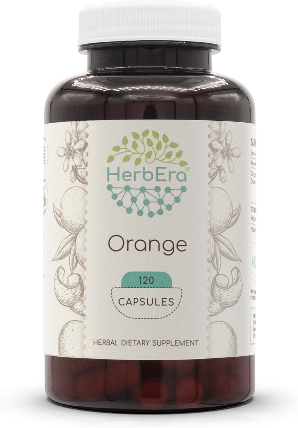 HerbEra Orange 60 Capsules, 500 mg, Orange (Citrus Sinensis) Dried Peel - görsel 5
