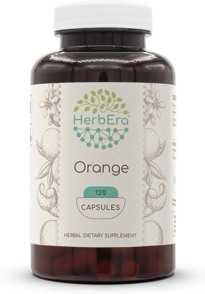 HerbEra Orange 60 Capsules, 500 mg, Orange (Citrus Sinensis) Dried Peel