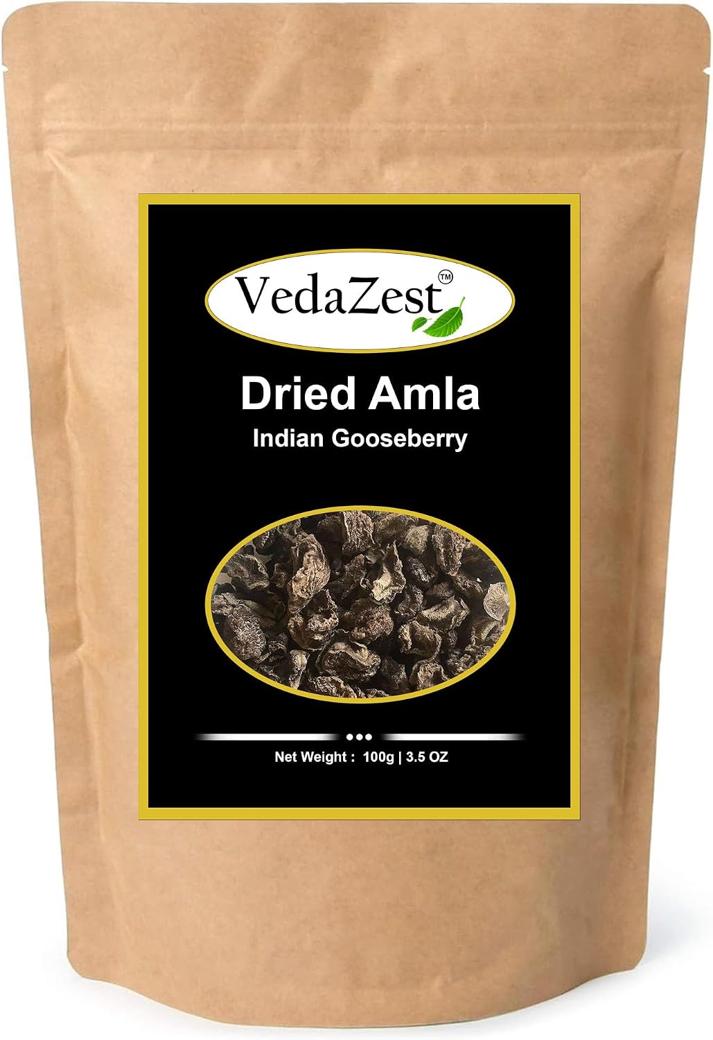 Vedazest Organics Dried Amla (Indian Gooseberry) 100g for Tea, Smoothies and Hair Care - görsel 2