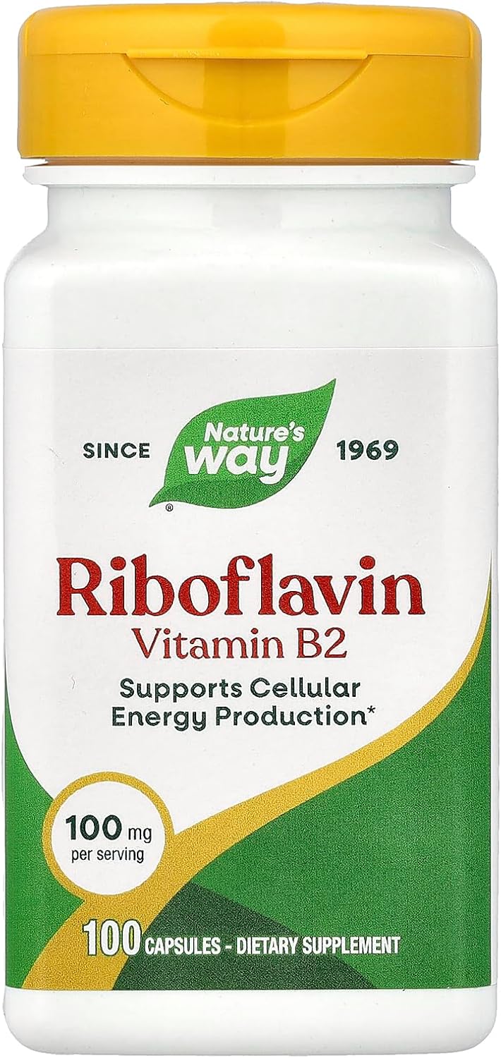 Nature's Way Vitamin B2 100 mg Capsules, 2 Pack - görsel 1