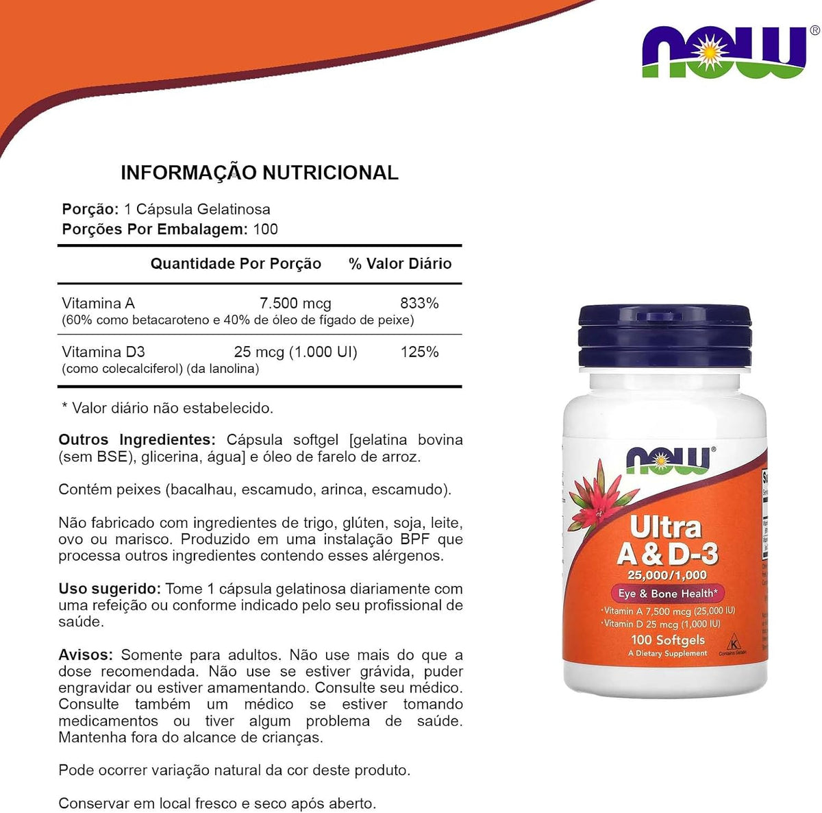 NOW Foods Ultra A & D 25000/1000 100 Softgels - görsel 4