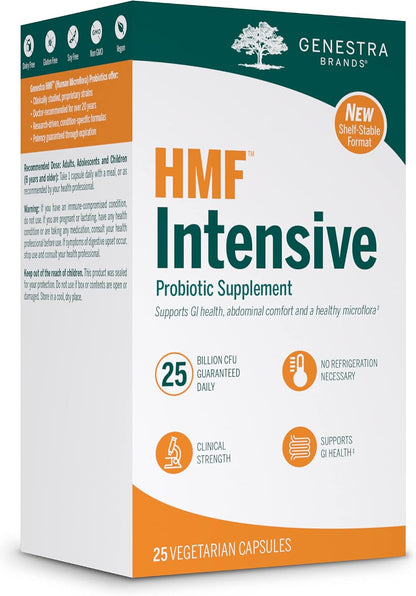 Genestra Brands HMF Intensive – Shelf-Stable Probiotic for Digestive Health and Abdominal Comfort