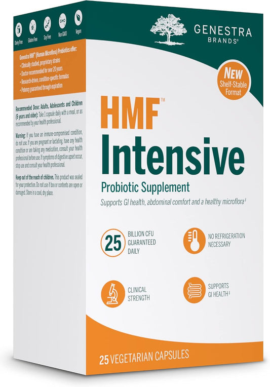 Genestra Brands HMF Intensive – Shelf-Stable Probiotic for Digestive Health and Abdominal Comfort